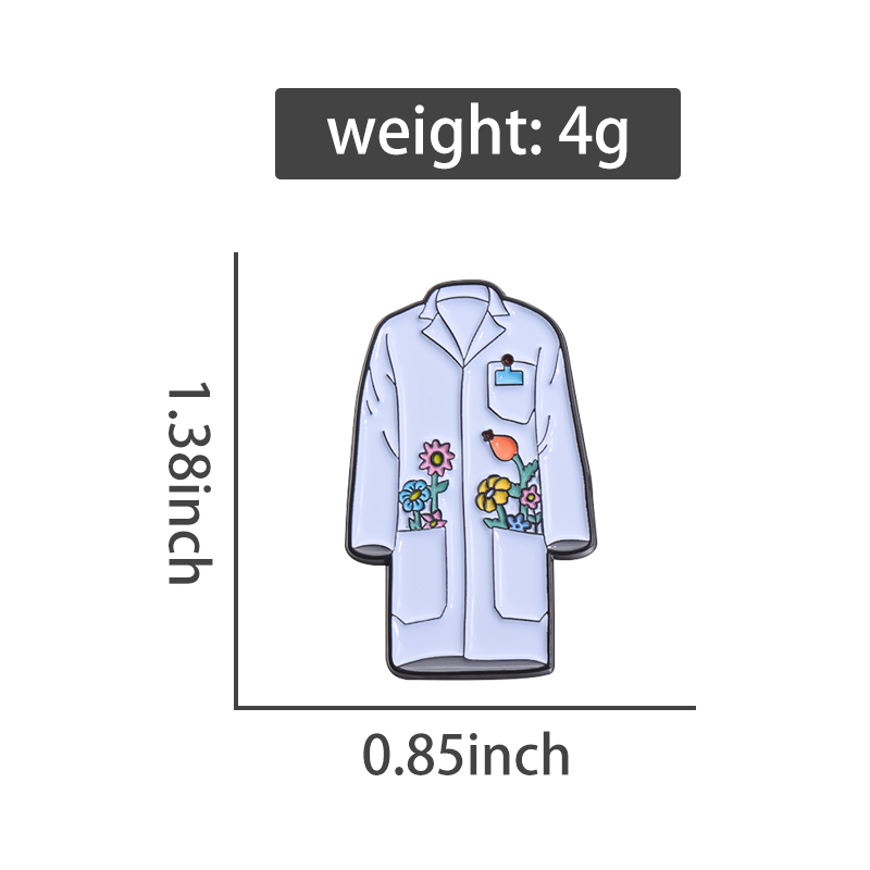 Floral Lab Coat Enamel Pins Cu - đánh giá và giá Medical Lab Logo